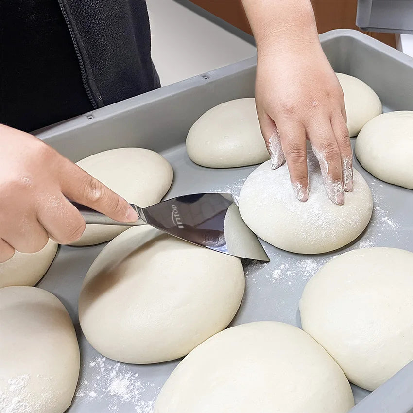 Dough Scraper Pizza Shovel Stainless Steel Cooking Spatula Dough Cutter Pancake Steak Bbq Baking