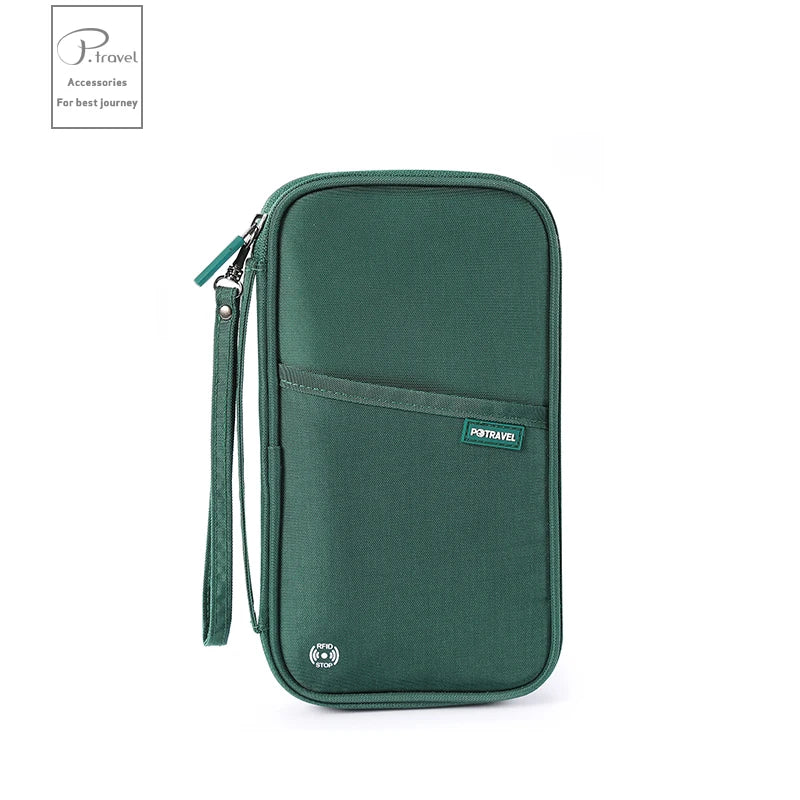 RFID Travel Passport Holder Waterproof Document Organizer Wallet Large Capacity Ticket Card Bag for Men Women Family Trip