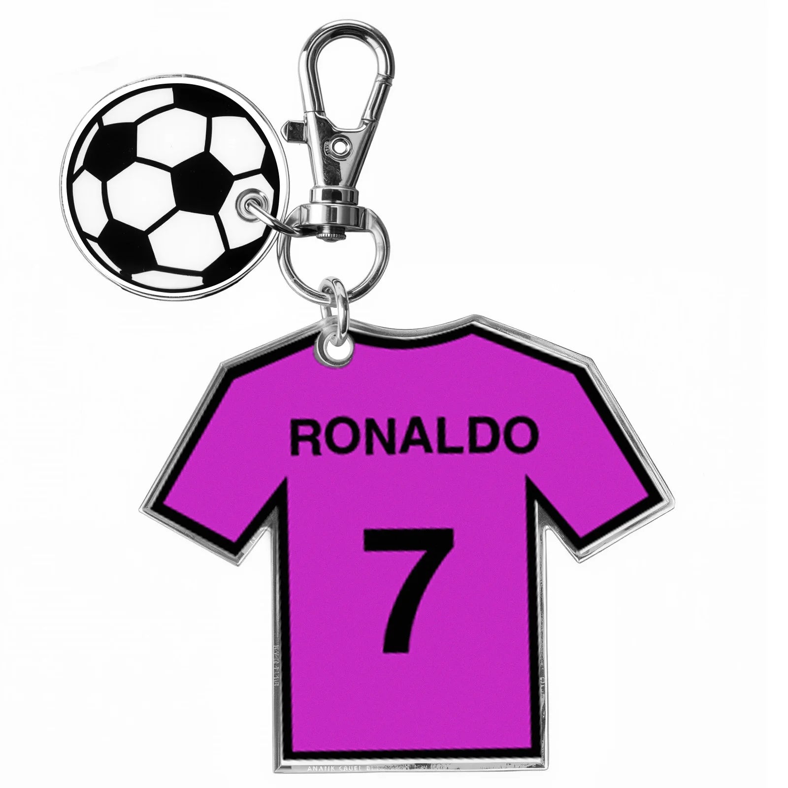 Custom Football Jersey Keychain Personalized Name Number 8 Colors Available Soccer Fan Gift