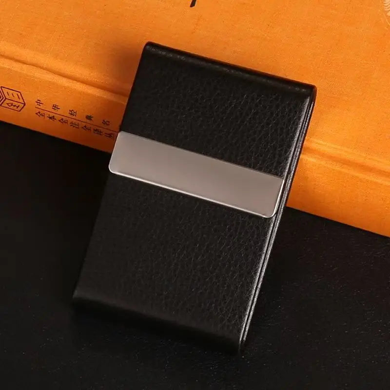 Slim Metal Cigarette Case for 7 King cigarettes Size | veneer LeatherWrap&stainless SteellFlip Top & Portable Premium Gift Box
