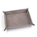 Foldable Dice Tray PU Leather Flannel Game Dice Plate Four Corners Folded Tray Home Desktop Decoration Box Coin Key Storage Tray