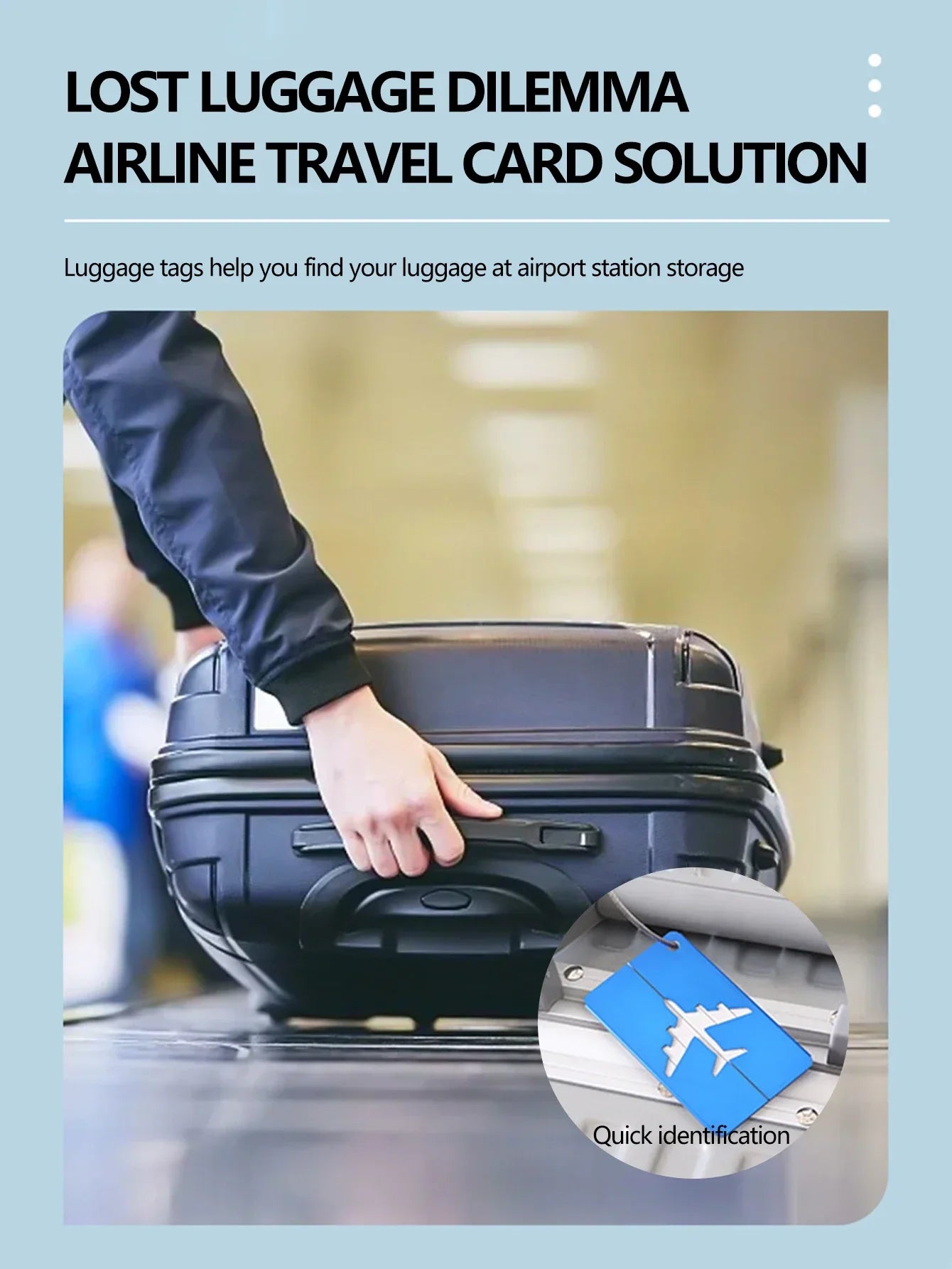 1/10pcs Premium Aluminum Travel ID Tag Durable Luggage Identification Business Card Holder Stylish Portable Luggage Tag Bag