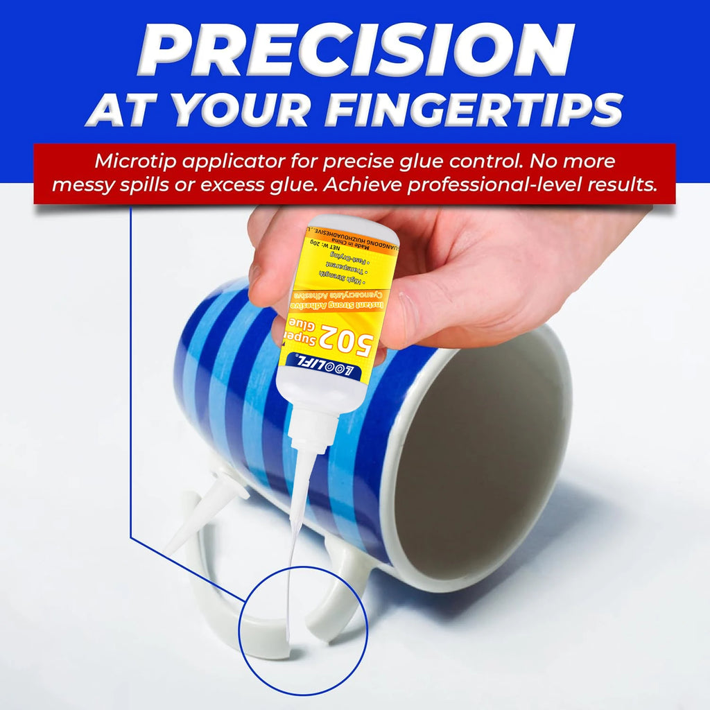 502 Super Glue Cyanoacrylate Instant Adhesive Quick-drying Strong Bond  for Plastic Rubber Metal Wood Glass Liquid Glue Tool 20g