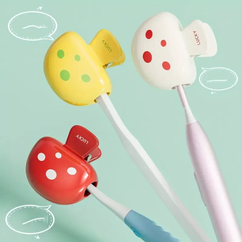 ravel Toothbrush Case - Compact Clip-On Cover, Durable & Washable, White/Red/Yellow - Ideal for Home, Trips & Outdoor Use