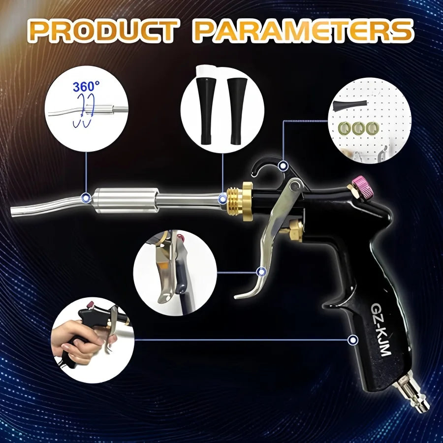 Air Blow Gun Car Interior Cleaning Gun High Pressure Car Detailing Cleaning Tool Quickly Blasts Dirt and Dust from Surface