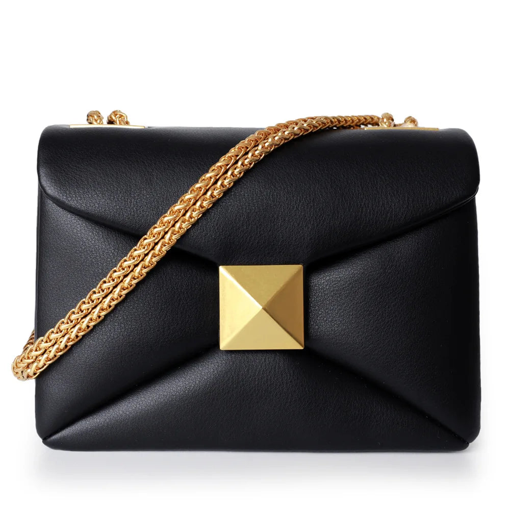 UBELLIN Luxury Designer Women's Crossbody Bag Real Leather Small Square High Quality Cowhide Underarm Shoulder Fashion Bag