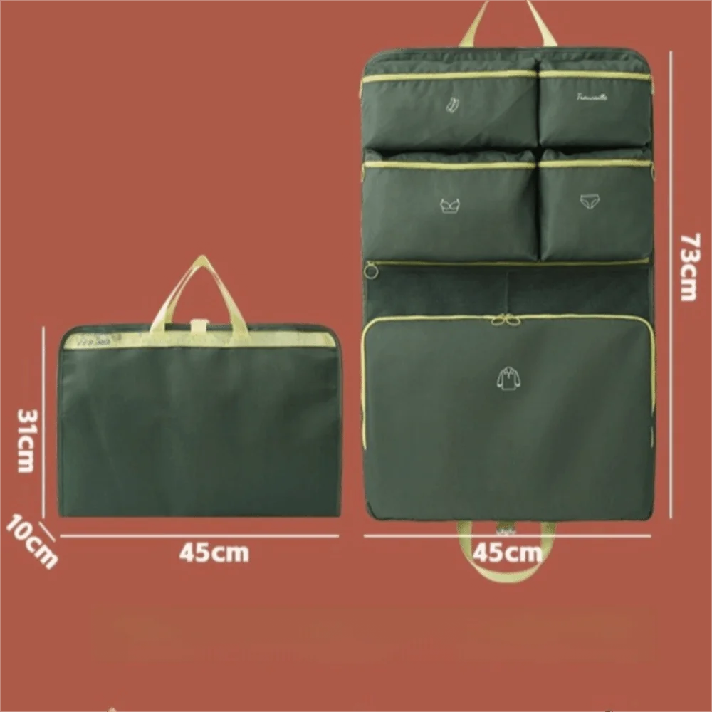 Waterproof Foldable Hanging Storage Bag Large Capacity Moisture-proof Clothing Storage Bag Polyester Washable