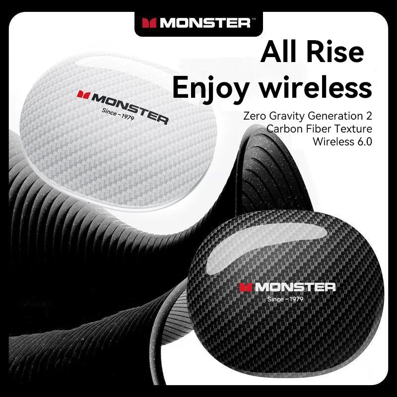 Monster MQO37 TWS Bluetooth 6.0 Sports Noise Reduction Headphones HiFi Stereo Music Gaming Earphones HD Call Headphones With Mic