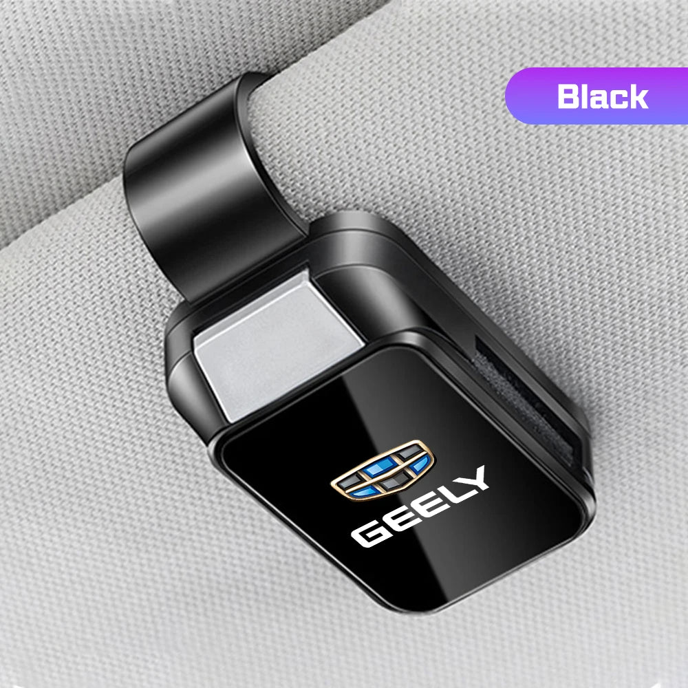 Universal Car Sun Visor Glasses Clips For Geely Galaxy L7 L6 Boyue Borui Coolray Emgrand  Car Interior Eyeglasses Storage Holder