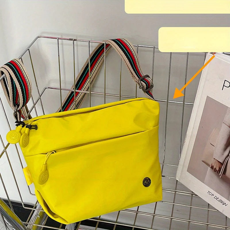 Chic Ultra-light Nylon Crossbody Bags for Women, Designer Bag-Lightweight, Zipper Closure, Adjustable Wide Strap, Cotton Lining