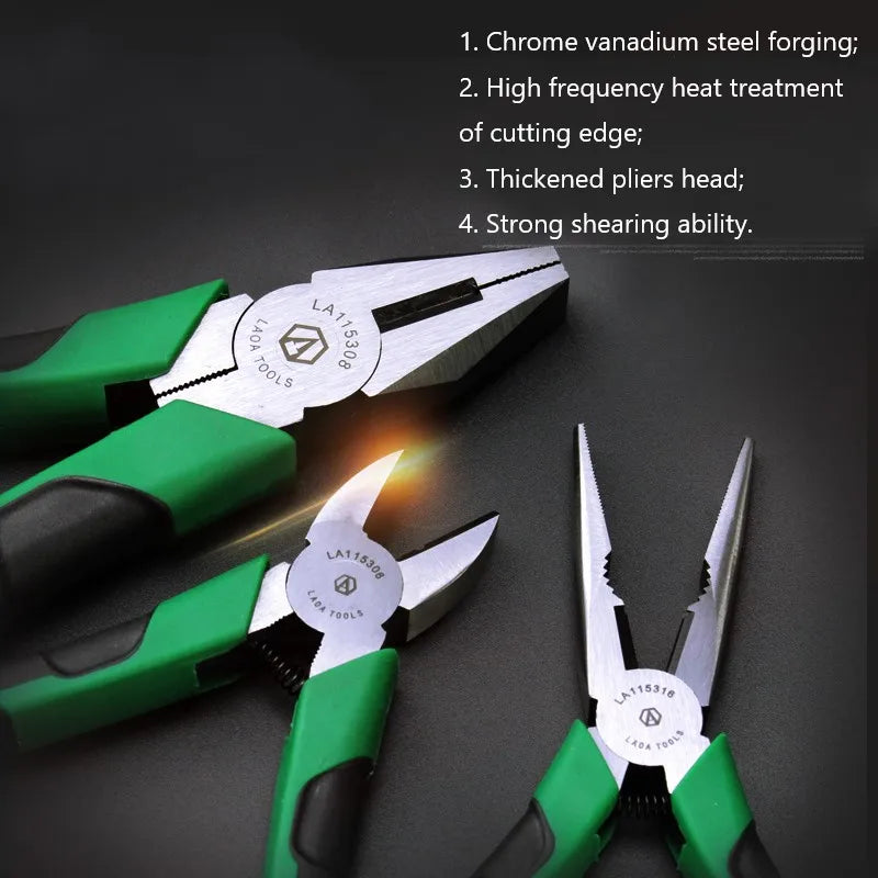 LAOA CR-V Fishing Pliers 6 Inch Japan Type Long Nose Diagonal Pliers Wire Cutter Side Cutting Nippers Multi Tools