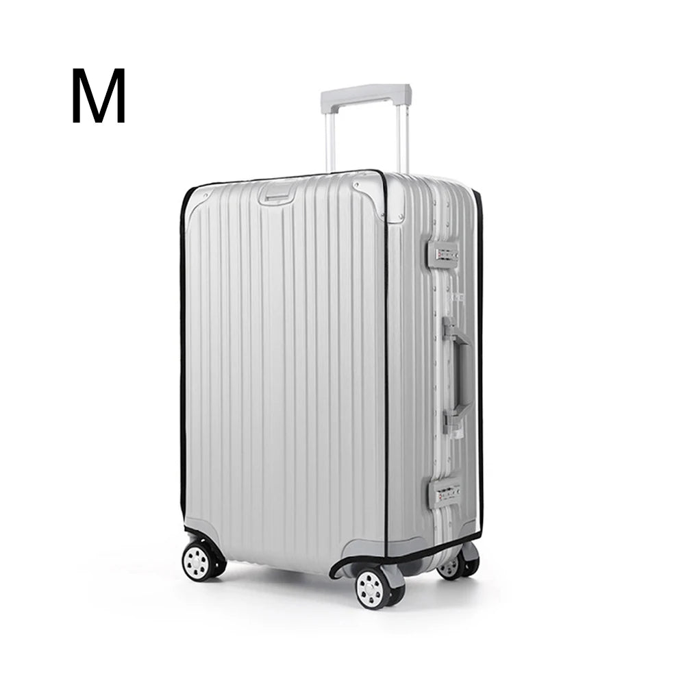 Transparent Waterproof PVC Suitcase Protector, Wear Resistant Dustproof Cover for 20-28 Inch Wheeled Trolley Luggage
