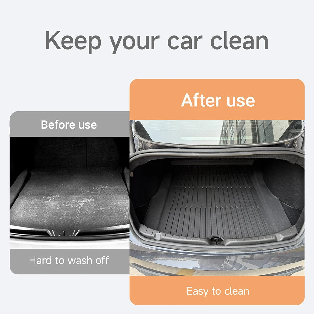 For Tesla Model 3 Highland Accessories TPE Floor Mat Cargo Liner Waterproof Trunk Mat for Tesla Model 3 Highland 2024-2026