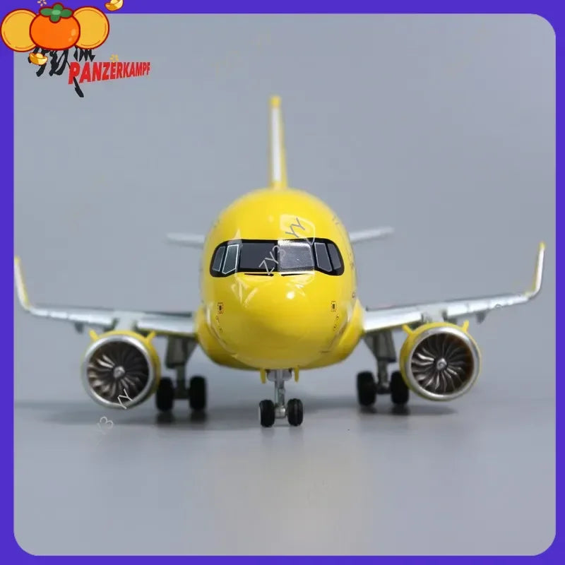 NEW Panzerkampf Cartoon Airplane Model Full Alloy 70102PP Airbus A321NEO Spirit Airlines Display Model For Aviation Enthusiasts