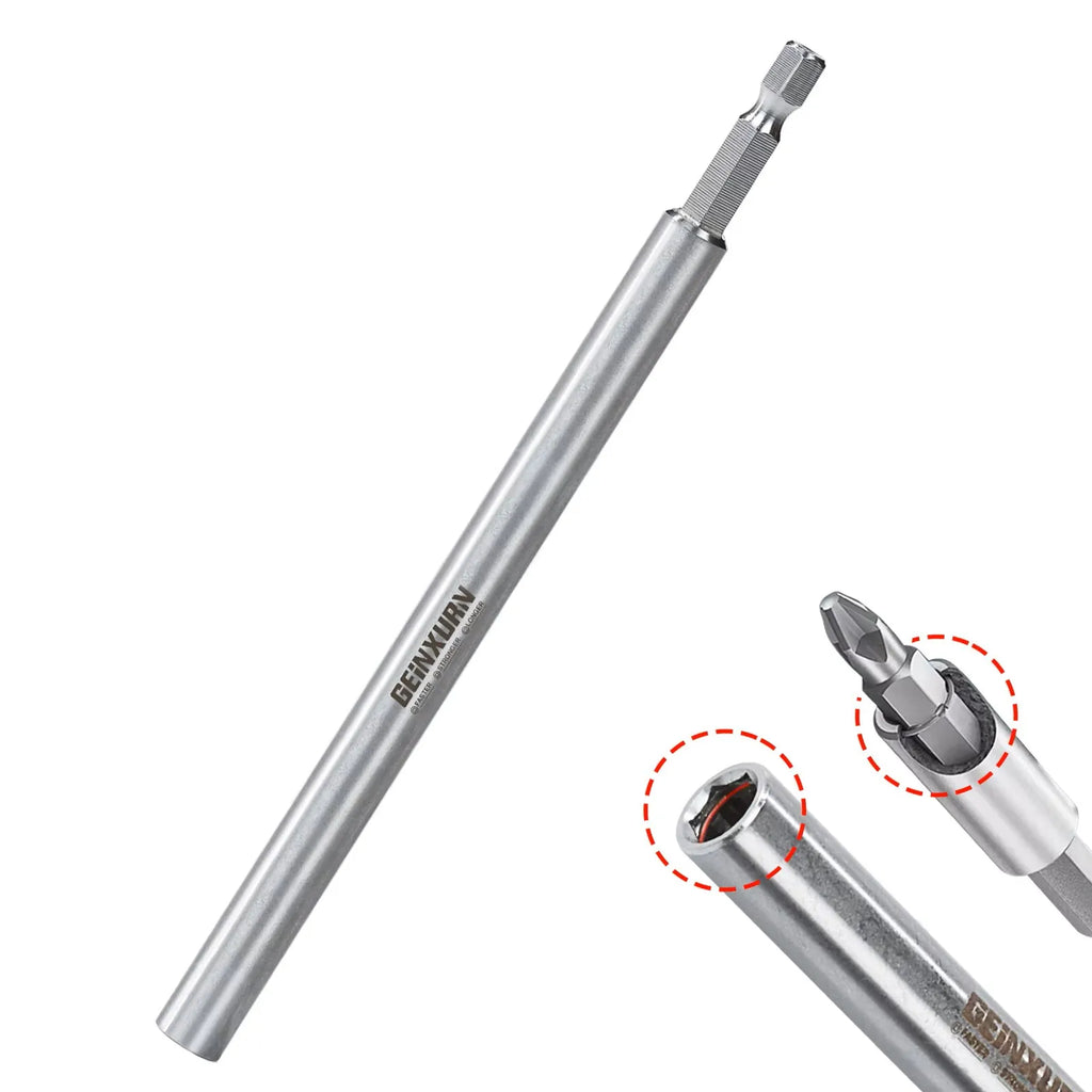 Geinxurn 6in Magnetic Hex Quick Change Bit Extension Holder, Motorcycle Repair Tools&Suitable for Motorcycle Maintenance