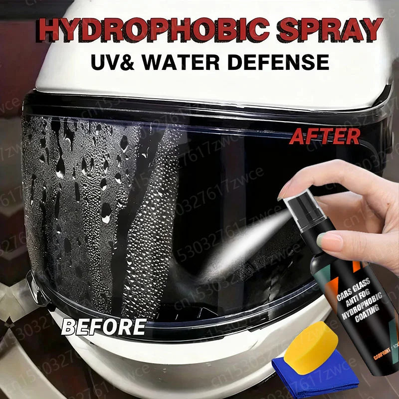 Motorcycle Helmet Water Repellent Spray Anti Rain Coating For Car Glass Hydrophobic Anti-rain Car Windshield Mirror Polish Kit