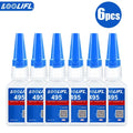 495 Instant Glue Super Glue Cyanoacrylate Adhesive All-Purpose Glue Home Toys Furniture Joining and Repair DIY For Metal Glass Plastic Jewellery Leather Rubber Wood