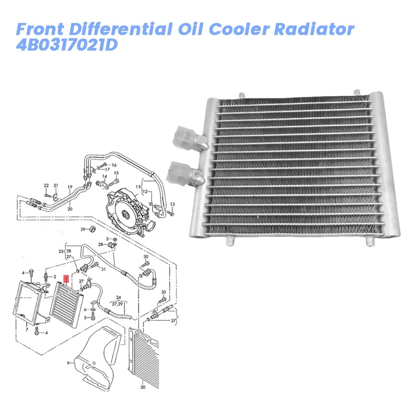 New!Transmission Oil Cooler Radiator 4B0317021D For Bentley Flying Spur Continental GT GTC 2004-2017 Supercharge Intercooler