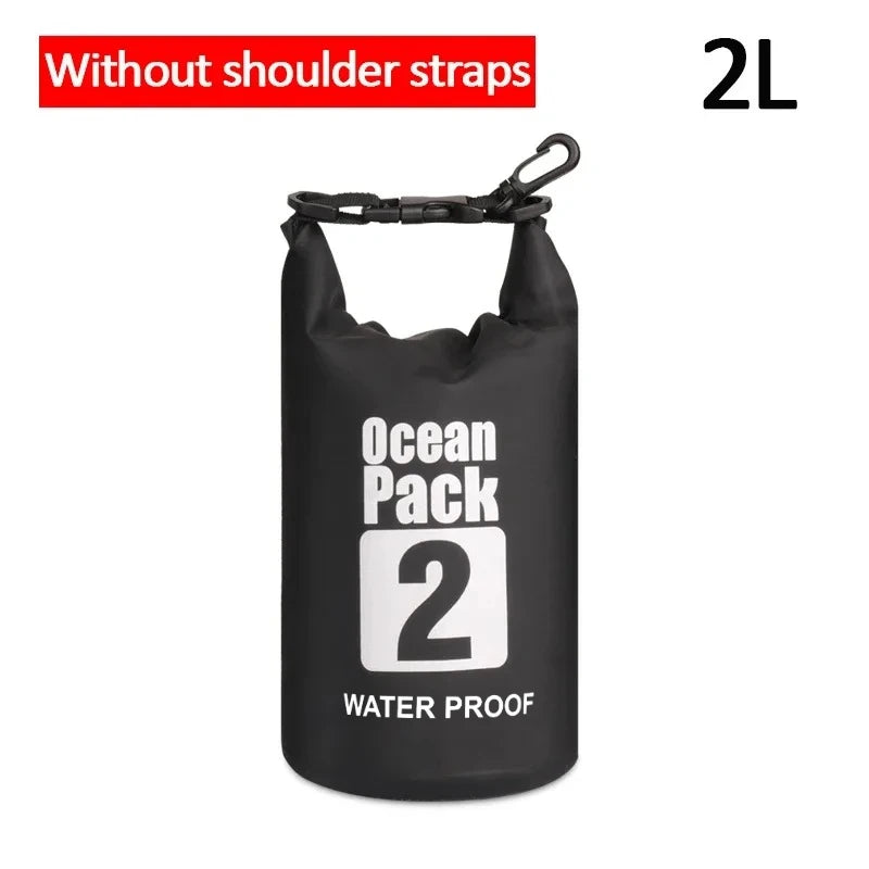 500D PVC Waterproof Dry Bag Sling Backpack Roll Top Storage Sack for Kayaking Rafting Hiking Fishing Boating Outdoor Gear