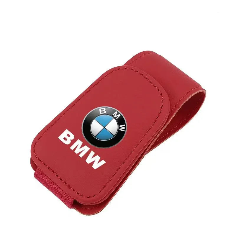 High Grade Car Sun Visor Eyeglasses Holder Clip Premium Ticket Card Storage Clamp Interior Accessories for MINI BMW E46 E90 E60
