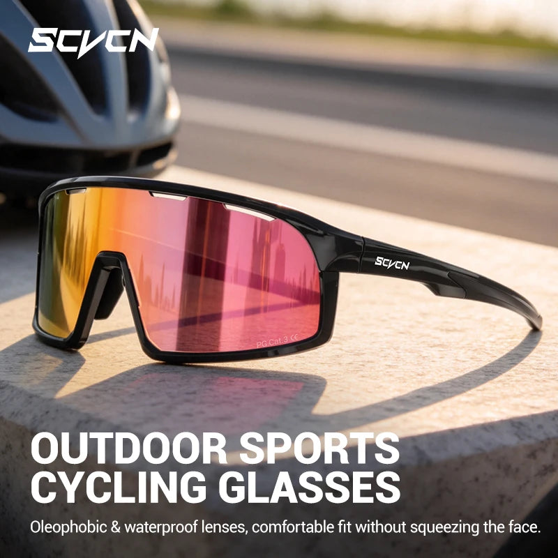 SCVCN UV400 HD Polarized Hiking Sunglasses Anti-Glare Lightweight Pickleball Sports Glasses Outdoor Cycling Fishing Sunglasses