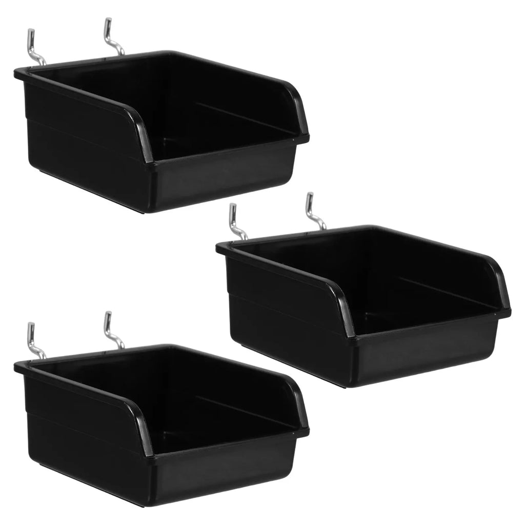 3Pcs Heavy-Duty Anti-Static Pegboard Organizer Bin Thickened Plastic Storage Box for Tools Hardware Crafts Desktop Wall Mount