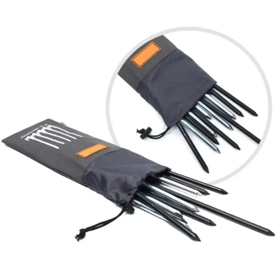 2026 Outdoor Tent Pegs Bag Camping Tent Accessories Hammer Wind Rope Tent Nail Storage Pouch Cover Case Travelling Supplies