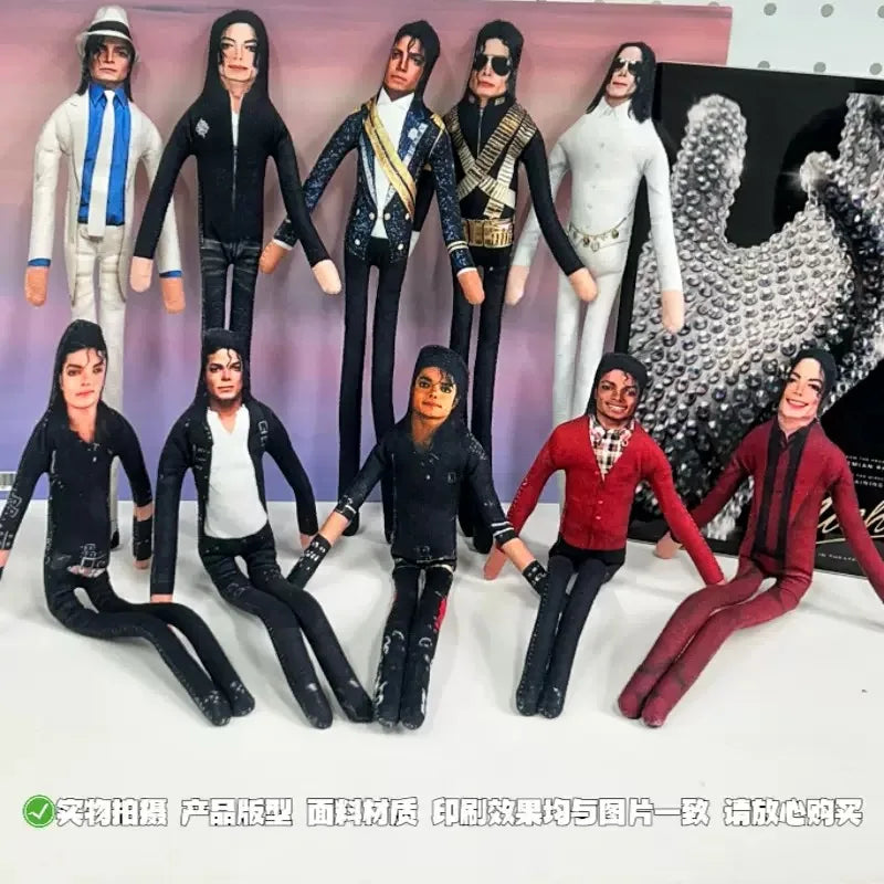 Michael Jackson Cosplay Prop Doll Plush Figure Joint Mobility Soft Stuffed Room Decor Collection Gift Abstract Design