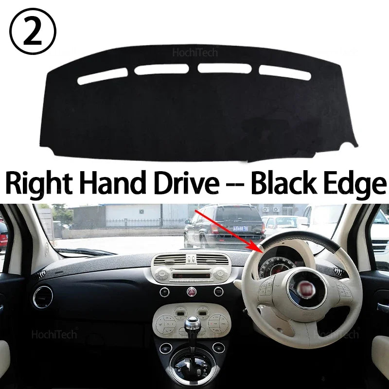 For Fiat 500 500c 500e 2007-2024 Dashboard Cover Dash Board Mat Carpet Pad Shade Cape Blanket Car Accessorie 2020 2021 2022 2023
