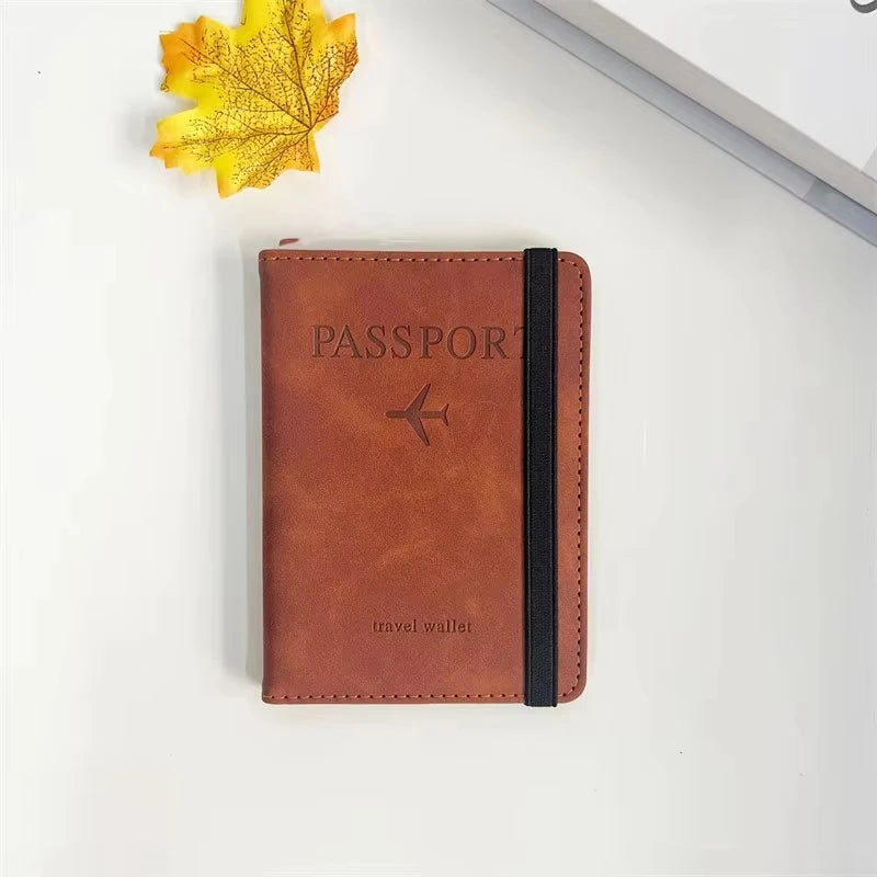 Homefish PU Leather Wallet Travel Passport Purse Card Male Travel Accessories Hand Carry Passport Business Cards Holder Wallet