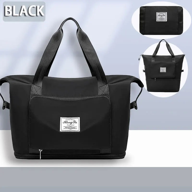 Foldable expandable travel bag, large capacity waterproof luggage bag, tote bag, travel luggage bag suitable for weekend camping