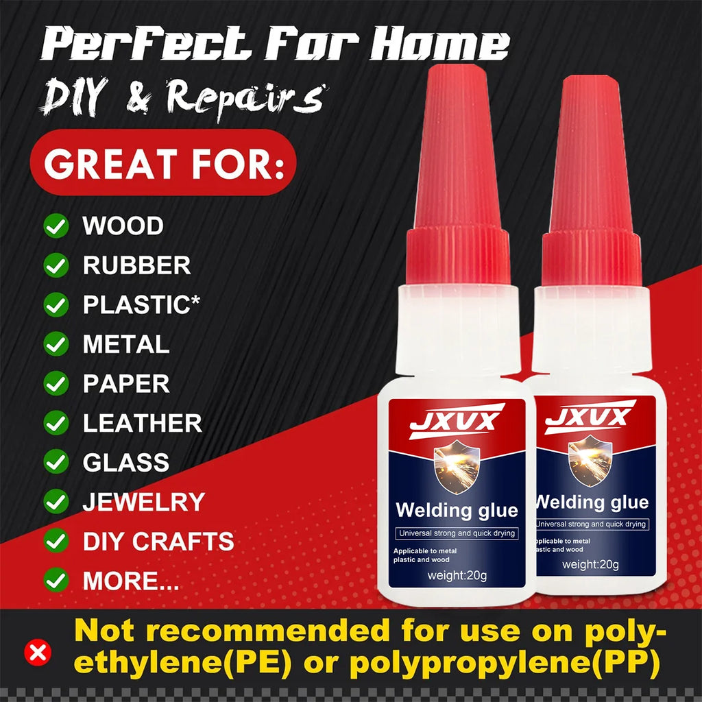 7pcs High Strength Welding Oily Super Glue Universal Clear Non-Marking Repair Adhesive Instant Glue Strong Fast Super Glue