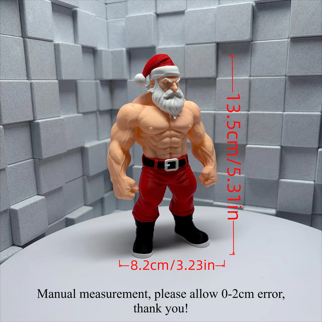 New Edition Premium Muscular Santa Claus, Home Decoration, Creative Desktop Display Collectible Figure, Desktop Decoration.