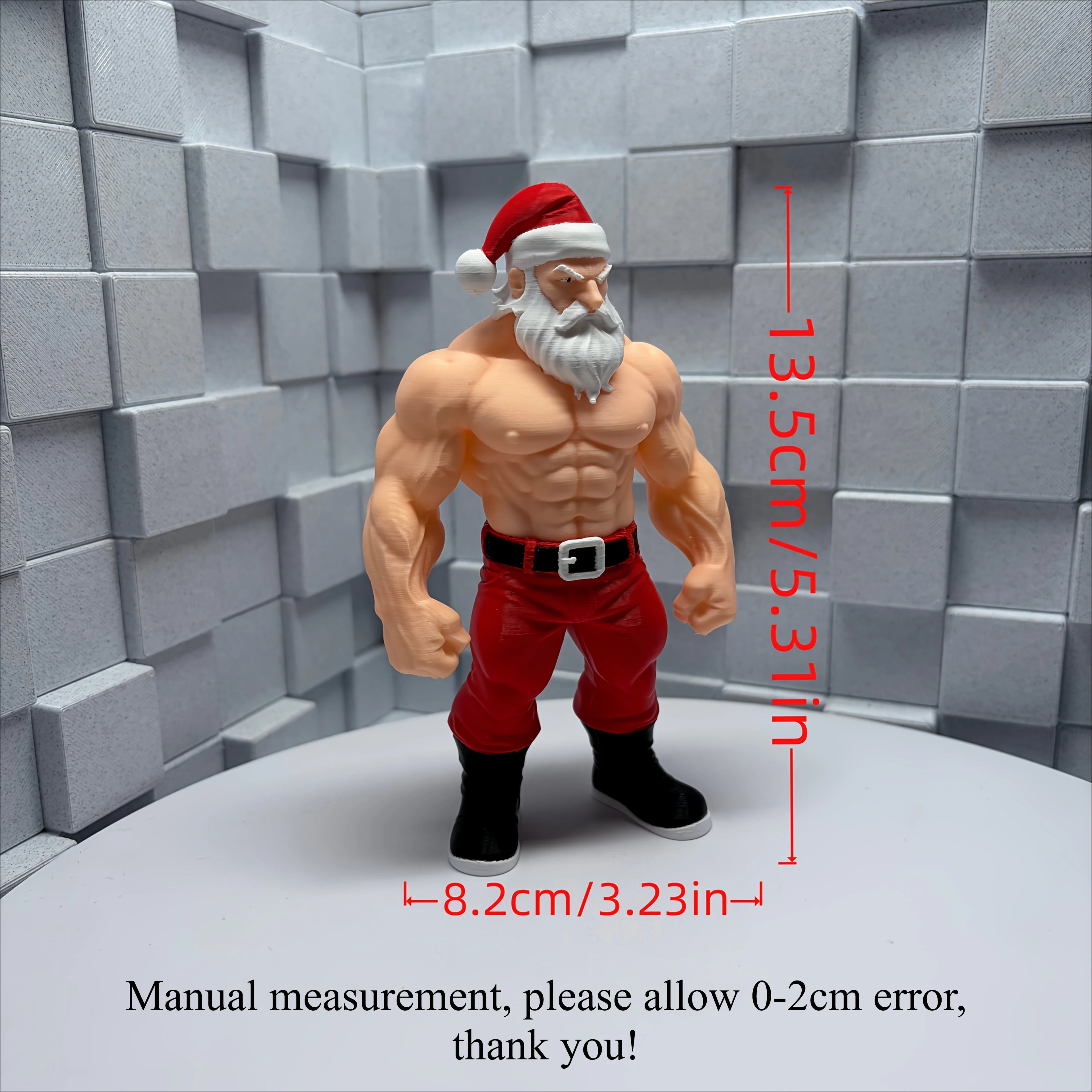 New Edition Premium Muscular Santa Claus, Home Decoration, Creative Desktop Display Collectible Figure, Desktop Decoration.