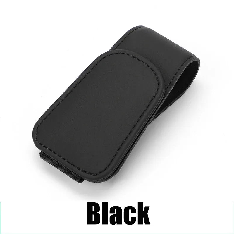 Car Glasses Holder Universal Sun Visor Clip Sunglasses Holder Microsoft  Leather Eyeglasses Hanger Ticket Clip glasses Mount