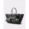 Luxury Leather Diaper Bag For Women Minimalist Design Handbag Elegant Classic Commuter Large Capacity Bag