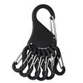 7in 1 Tactical Aluminum Alloy Chem Light Holders Carabiner Clip 6 S-Biners Glow Sticks Key Storage Buckle for Outdoor Camping