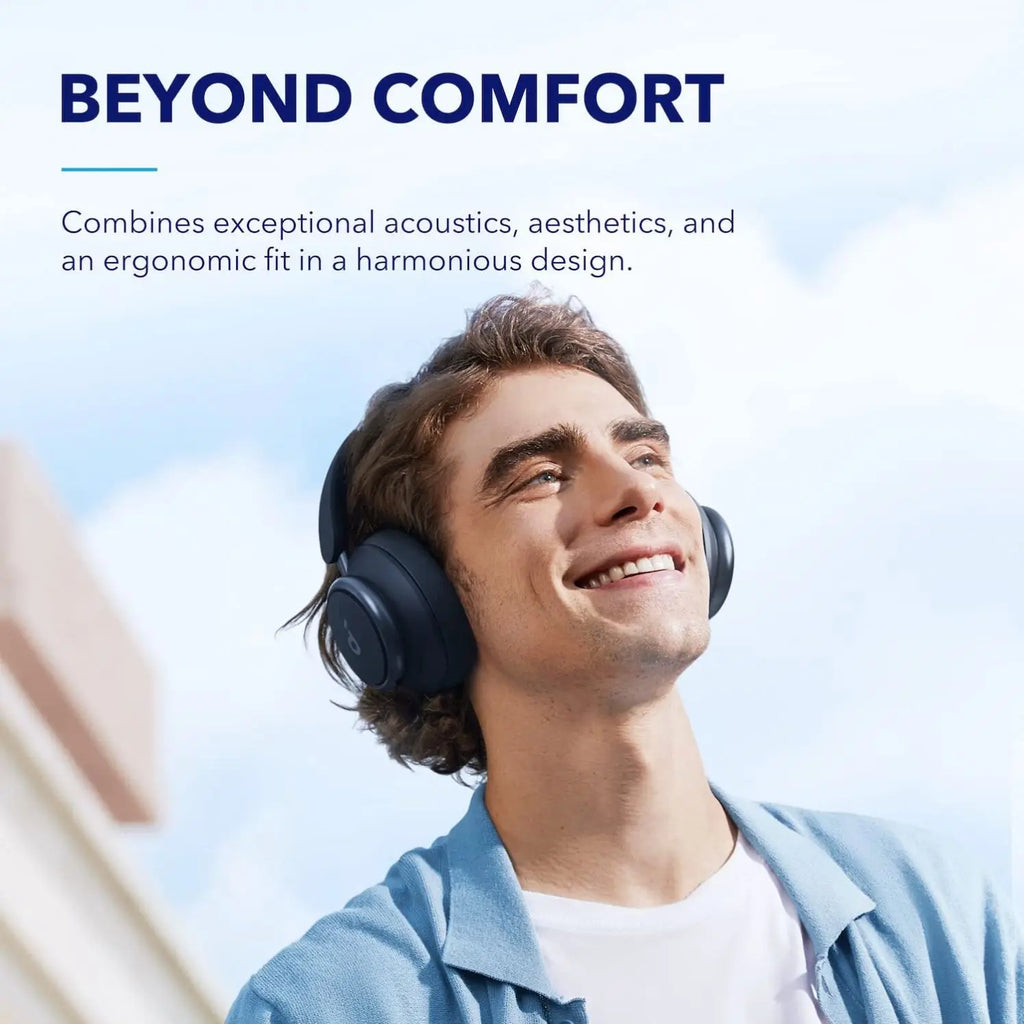 Anker Space Q45 Soundcore Multi Mode Active Noise Cancelling Headphones Wireless Wired Gaming Blue Tooth