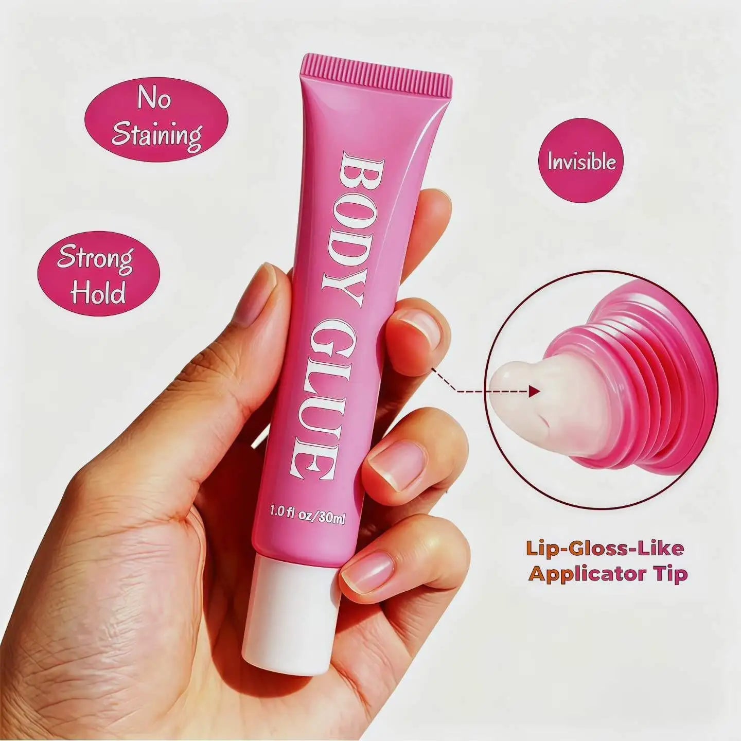 Transparent Body Glue, Gentle Quick-Dry Waterproof Anti-Slip Invisible Adhesive, Long-Lasting Secure Attachment, 1 Piece
