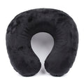 Flocking Plush Fabric Cover Inflatable Pillow Outdoor Travel Cushion U-Shaped Pillow Neck Pillow Travel Accessories Nap Pillow