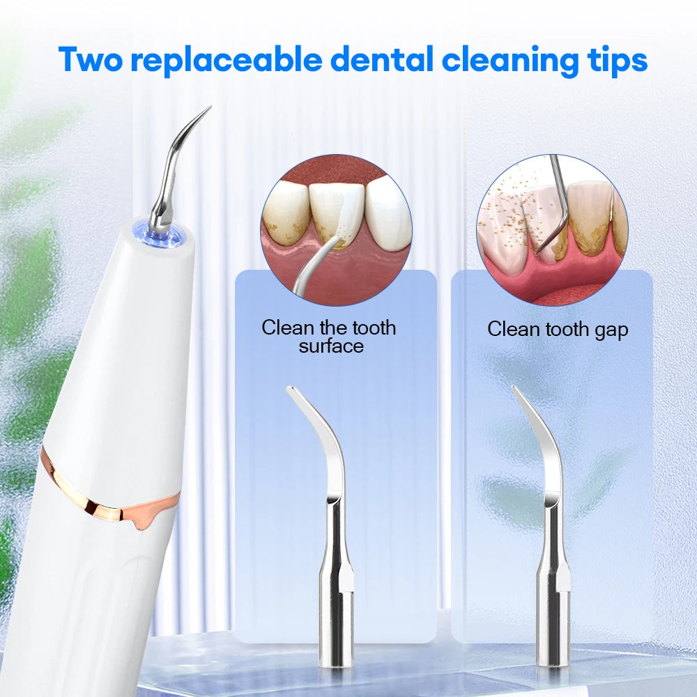 Ultrasonic Dental Scaler Scaler Tooth Cleaner Dental Stone Removal Electric Sonic Plaque Remover for Teeth Stain Tartar