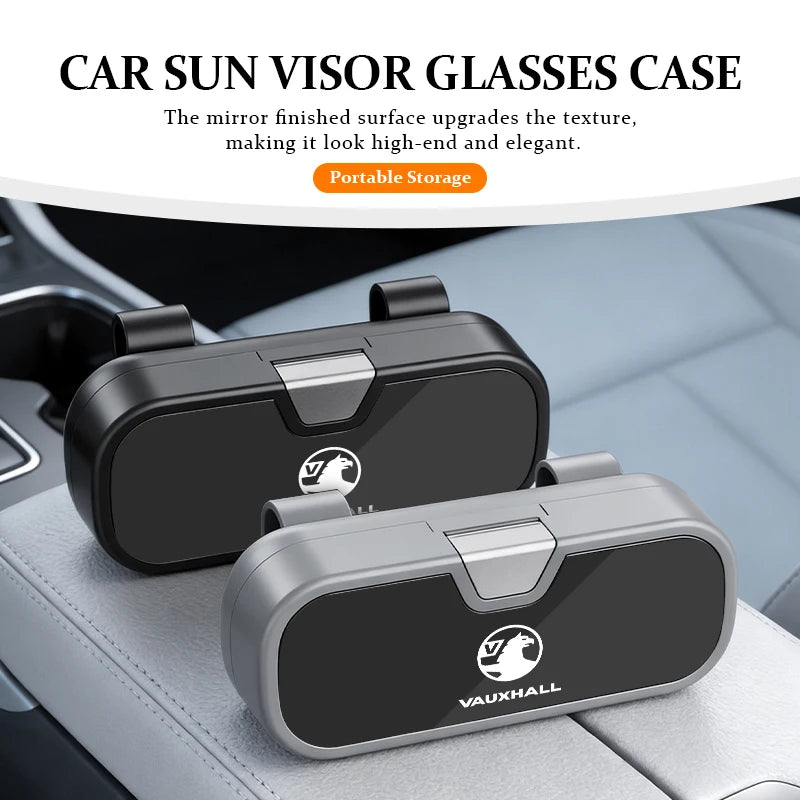 For Vauxhall Car Sun Visor Sunglasses Case Glasses Organizers Box VXR Astra Mokka Tigra Corsa Grandland D Astra G J H