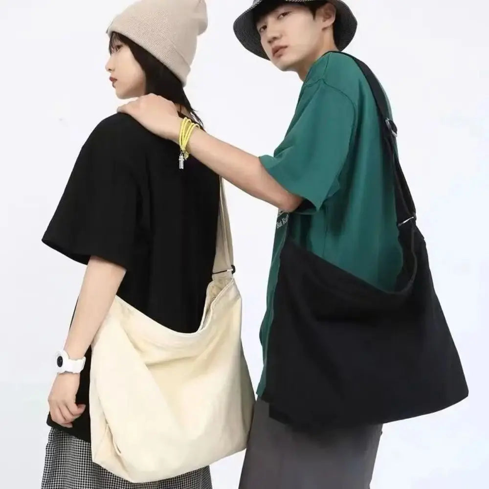Fashion Canvas Shoulder Bag Large Capacity Multi-purpose Messenger Bag Travel Tote Bag Woman Men