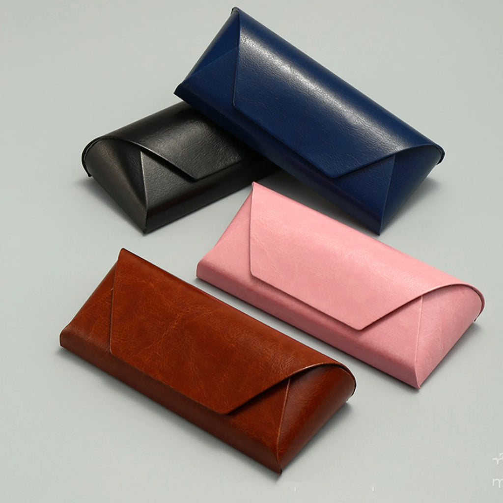 Retro Sunglasses Case Car Goggles Holder Cowhide Leather Glasses Storage Box Personality Myopia Sunglasses Storage Container