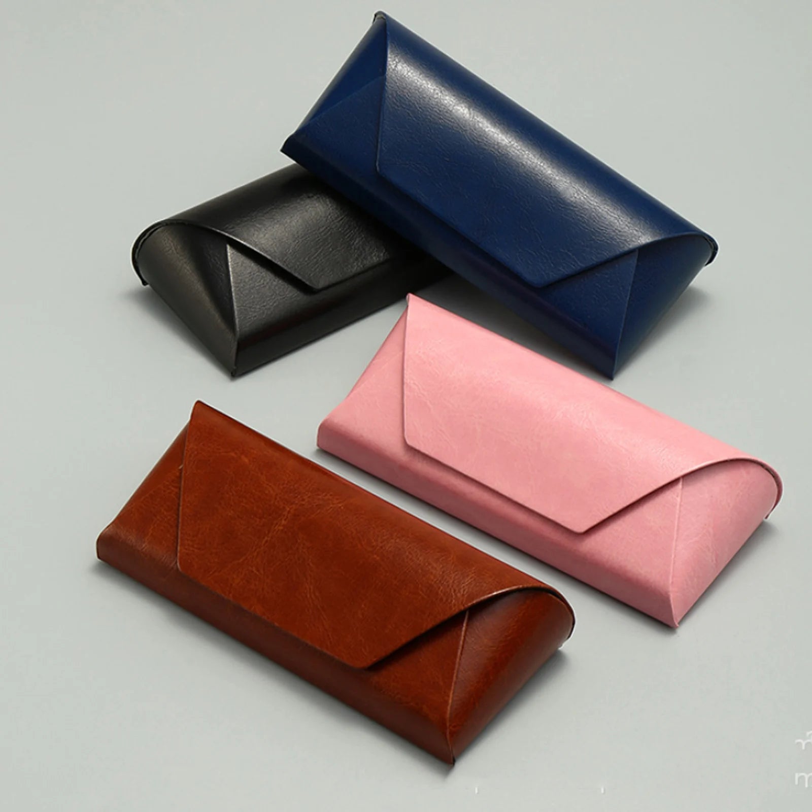 Retro Sunglasses Case Car Goggles Holder Cowhide Leather Glasses Storage Box Personality Myopia Sunglasses Storage Container