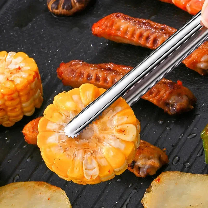 Extra Thick Kitchen Tongs Non-Slip BBQ Clip Food Serving Tong for Steak Bread Party Cooking Utensils