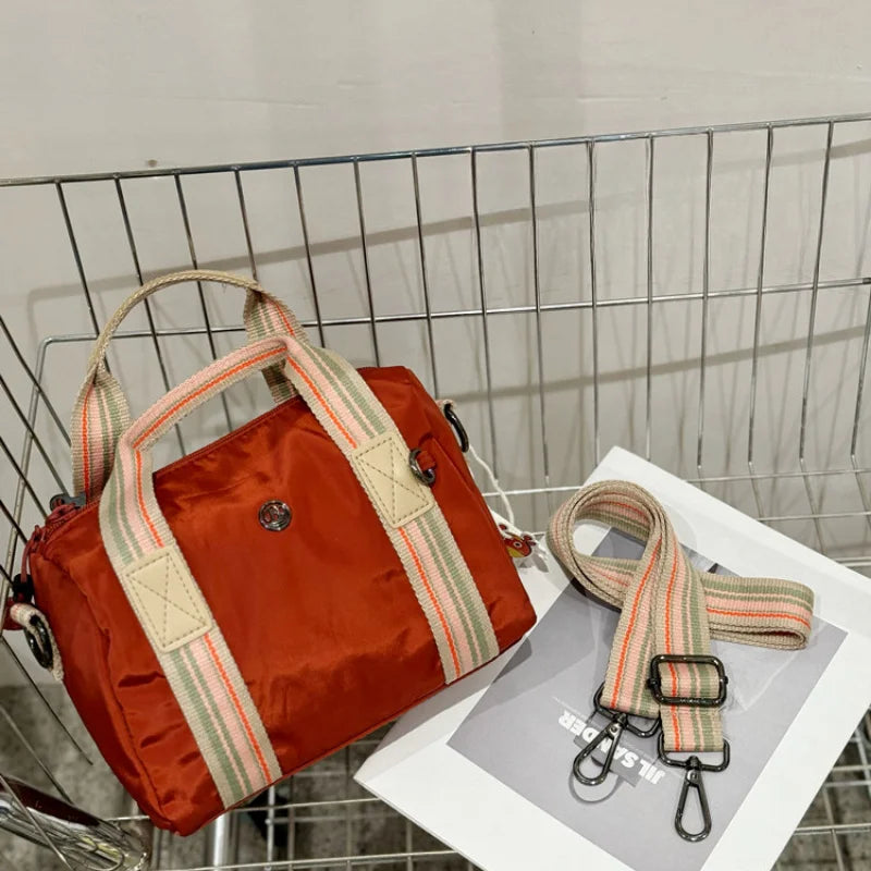 Women's Fashion Crossbody Bag, Nylon Material Small Handbag Fabric Bag, Large Capacity Messenger Bag.