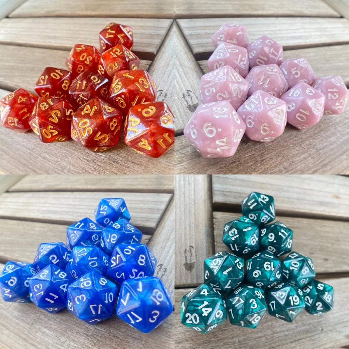 Cube 20 Sides D20 dungeon dices D&D Table board game 20 faces Acrylic Dice Sets Pearl Colorful dungeons and dragons d20 Dices