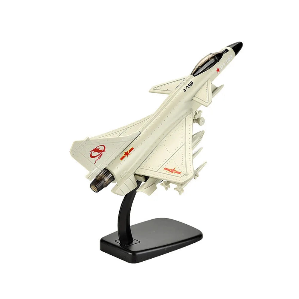 Diecast Fighter Aircraft Toy with Light Sound Pullback & Go Aviao Plane Model Collection F16 F22 F35 Jet Plane Toy Kids Toy