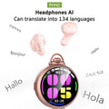 Auriculares Traductor DeIdioma 2026 HTC NE71 AI Real-Time Translator Earbuds BT6.0 Smart LED Screen IPX6 Waterproof HiFi Choice